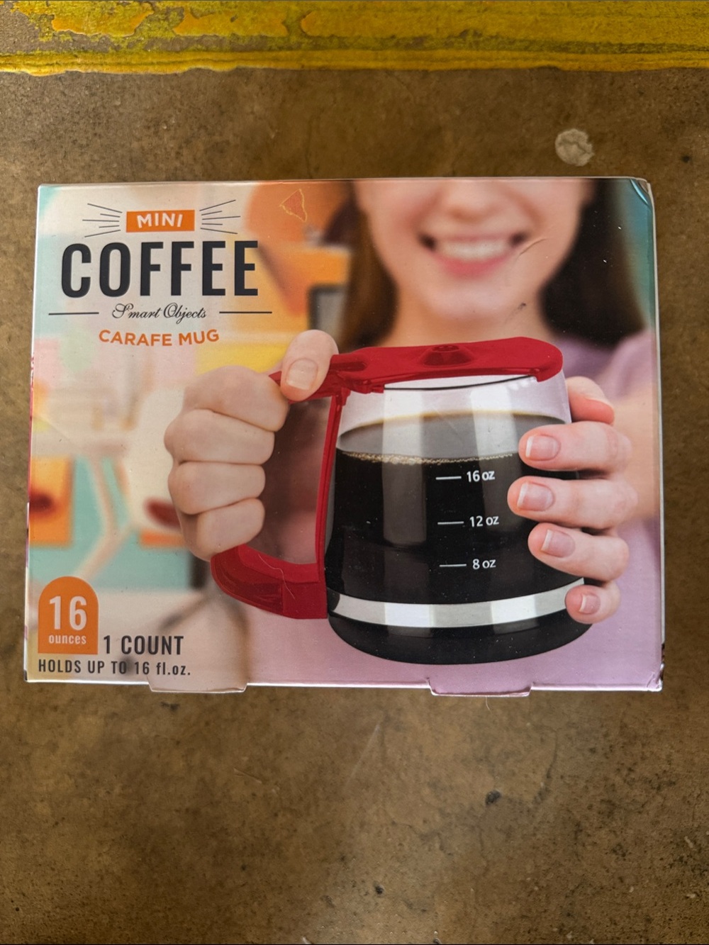 Mini Coffee Carafe Mug - Red NIB